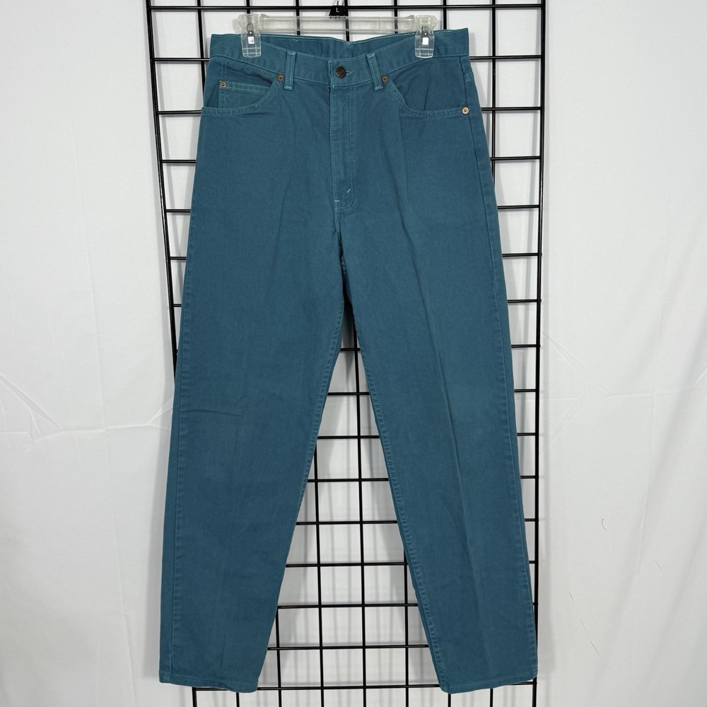 Vtg 90's Levi's 40550-8645 White Tab Jeans Mens 33x34 (32x32.5) Teal‎ USA Made